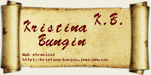 Kristina Bungin vizit kartica